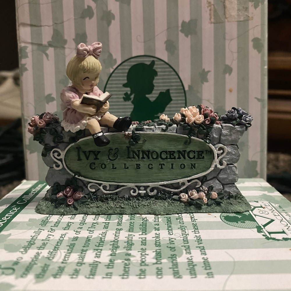 Collection Figurine with Pink and Green Accents